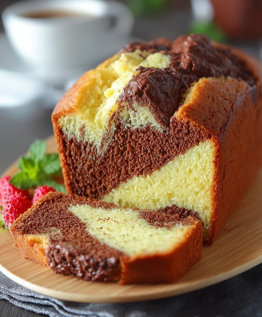 Gateau marbre chocolat