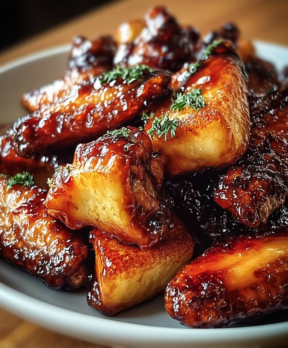 Ailes de poulet caramélisées miel
