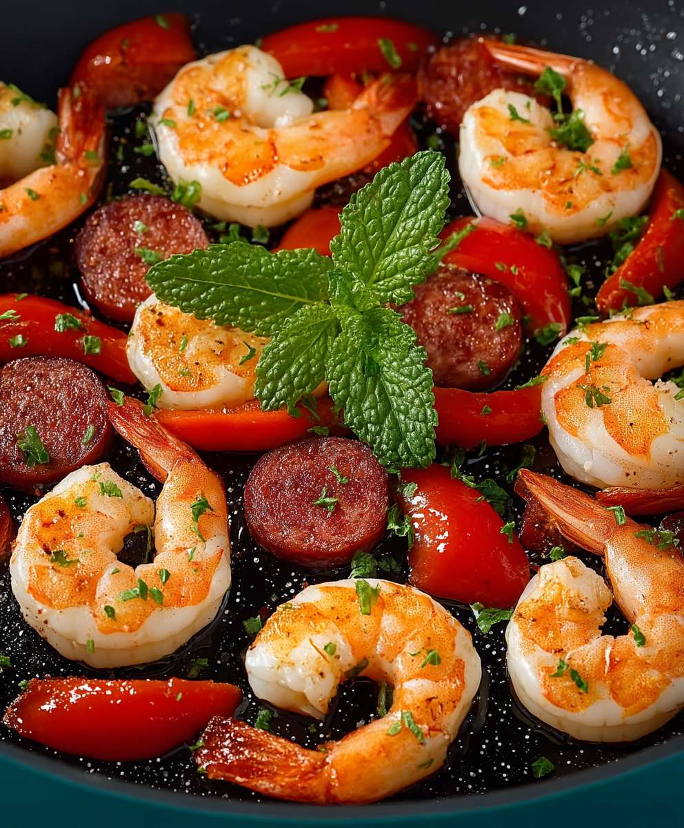 Crevettes au chorizo
