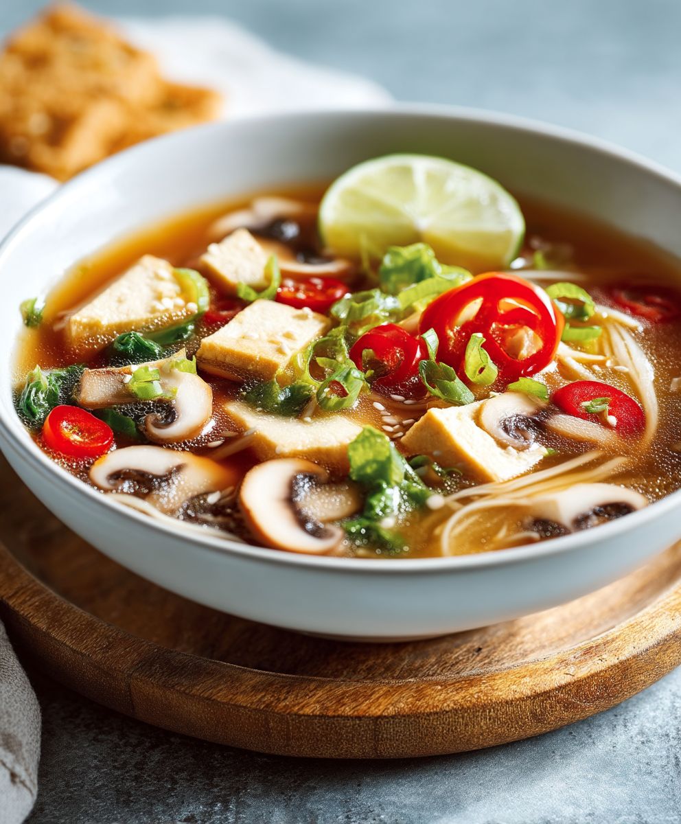 Soupe miso champignons