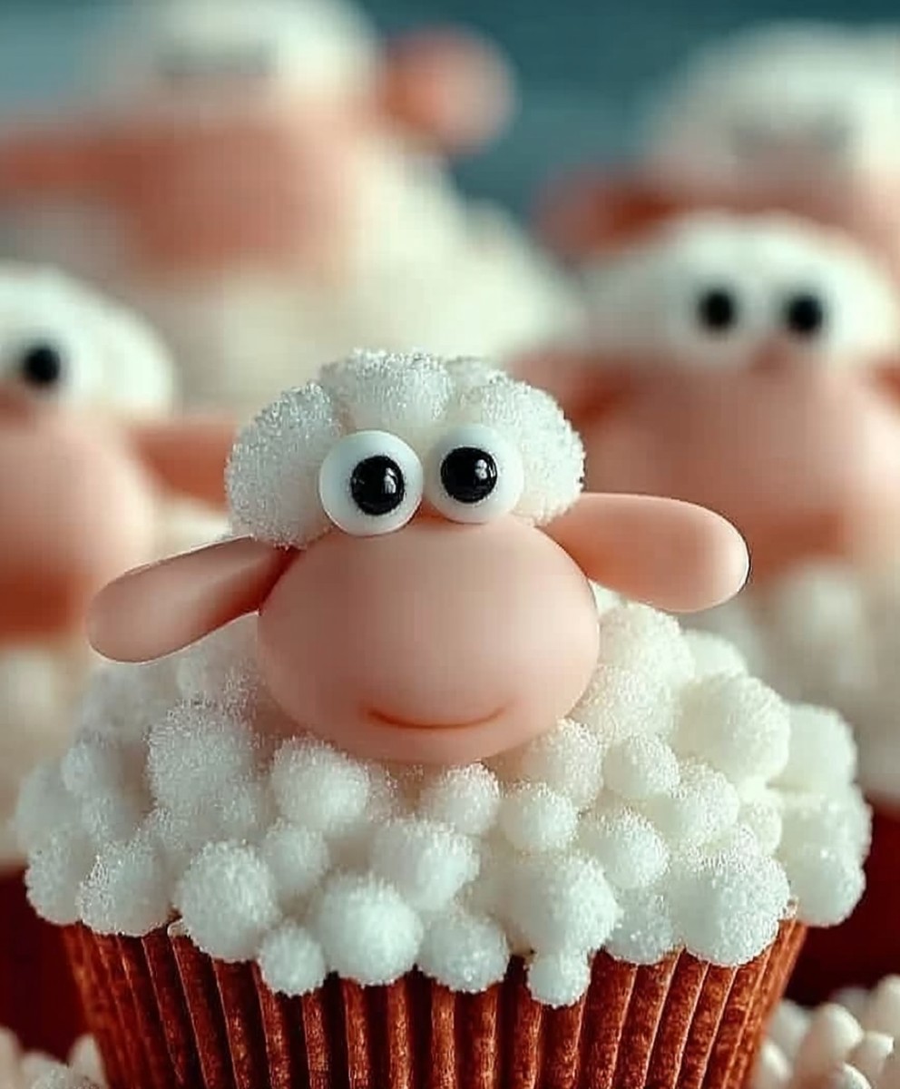 Cupcakes moutons moelleux