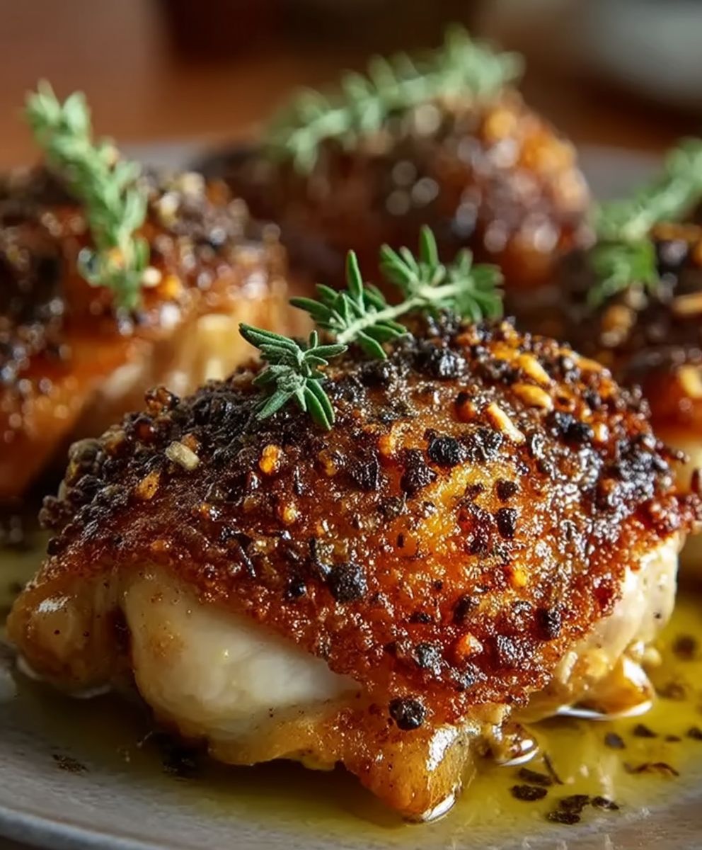 Poulet croustillant au four