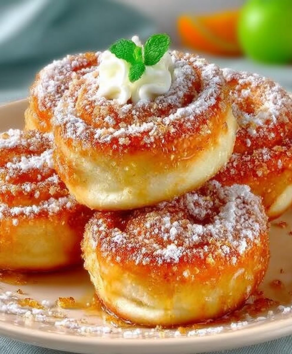 Rouleaux orange frits sucrés