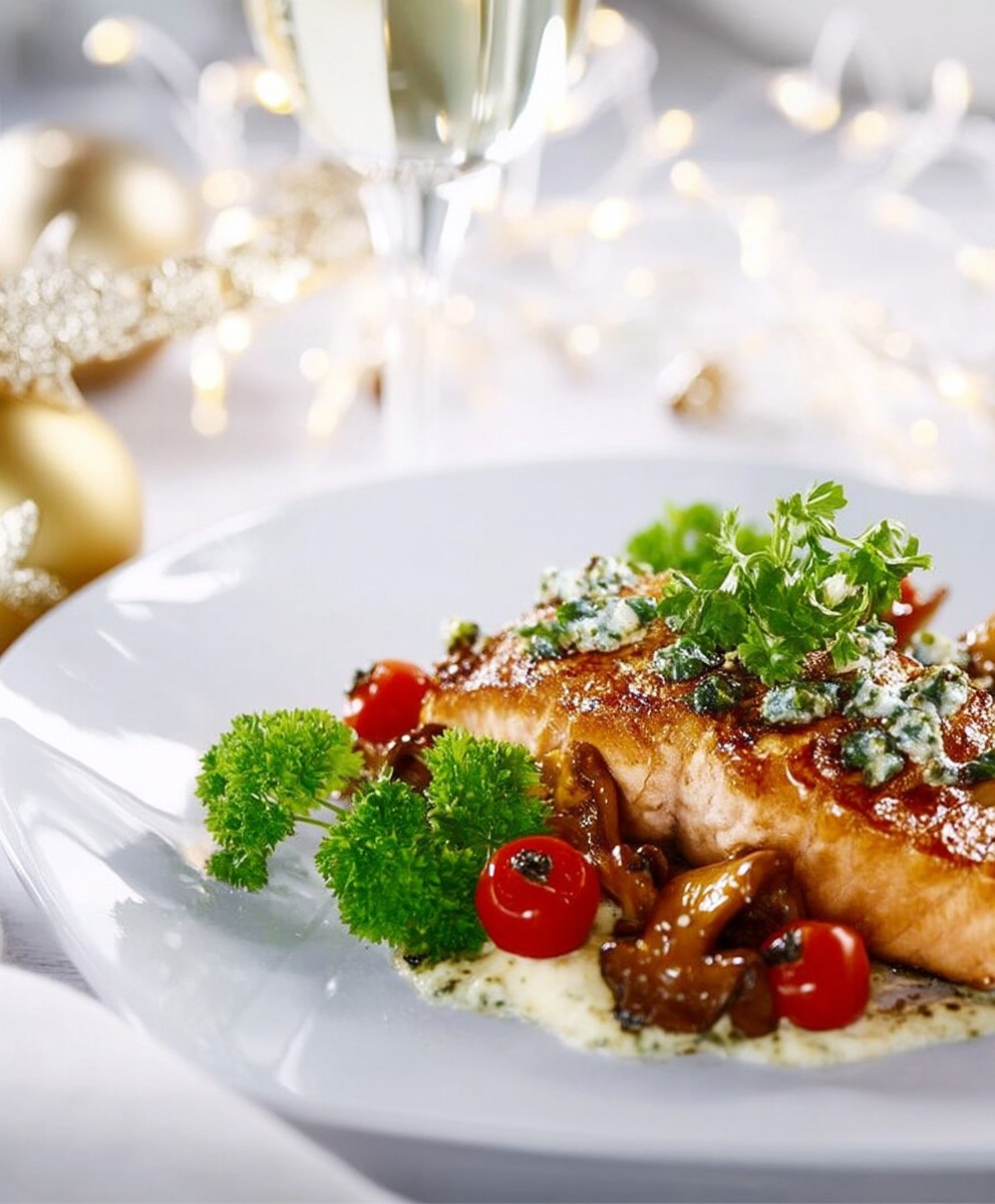 Saumon aux girolles