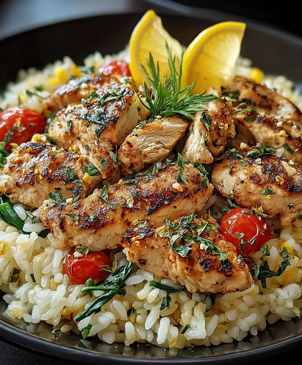 Poulet grec riz citron