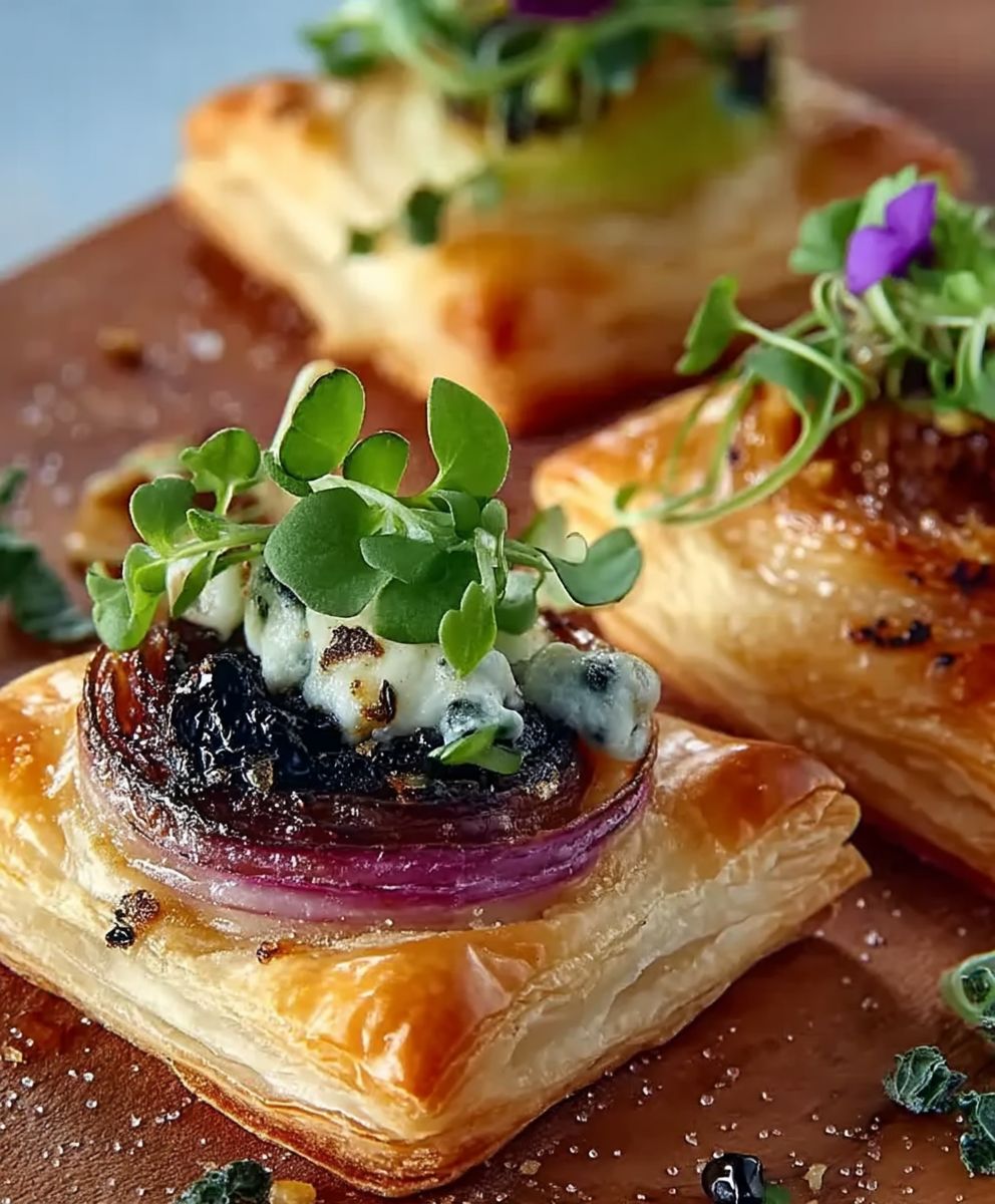 Feuilleté au radi amuse bouche