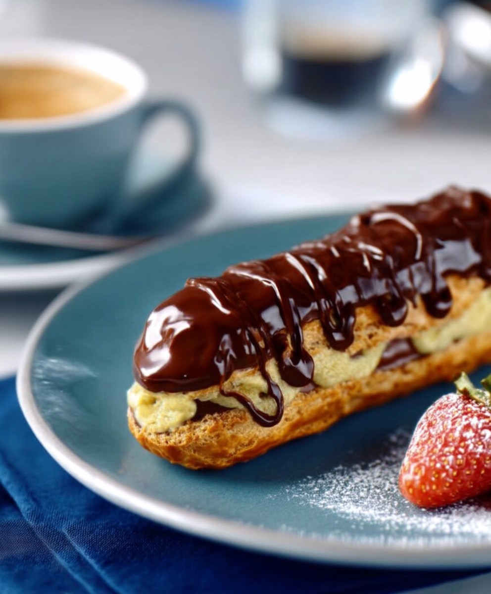 Éclair au chocolat géant