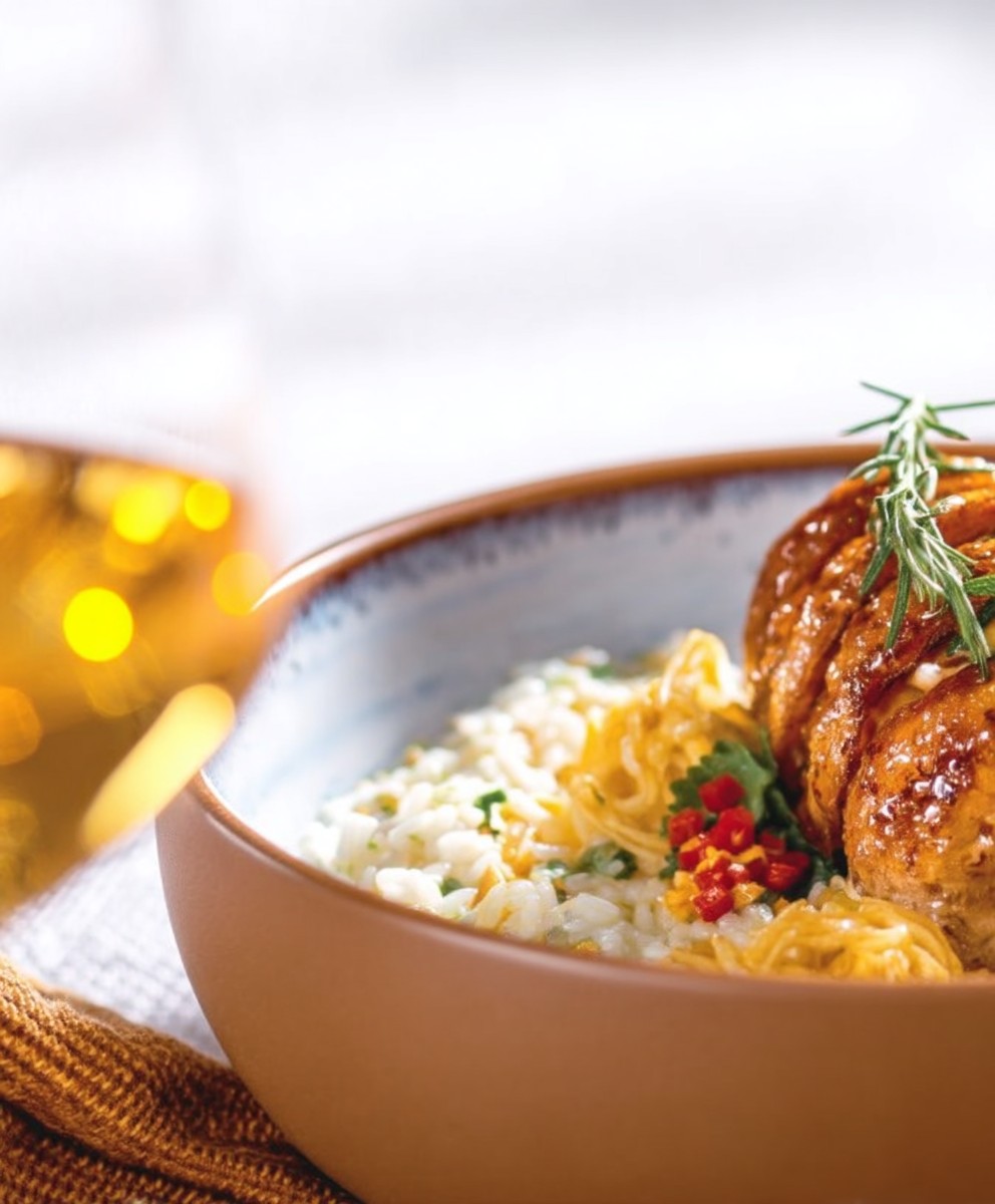 Ballotine de dinde risotto massala