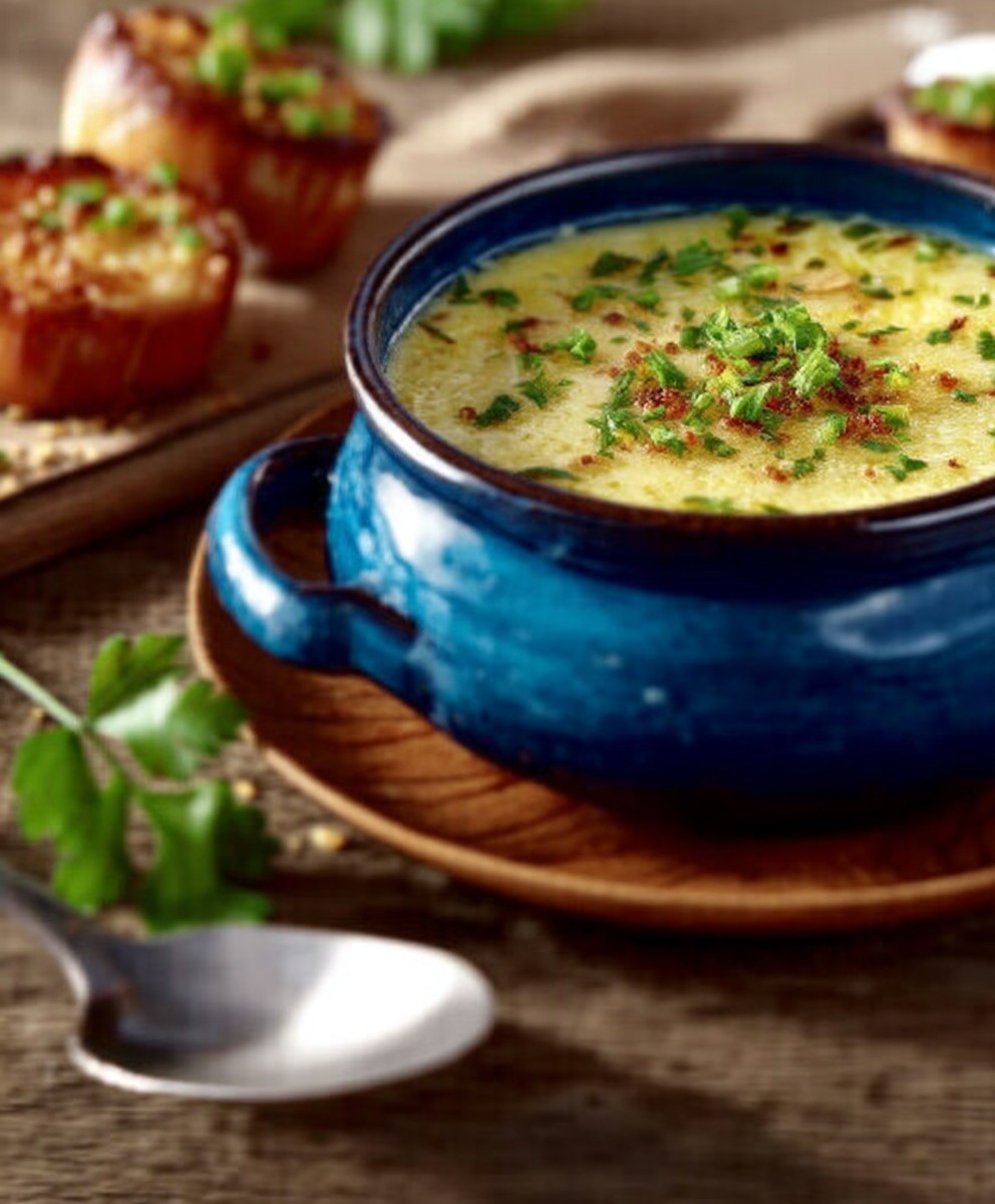 Soupe gratinée poireaux