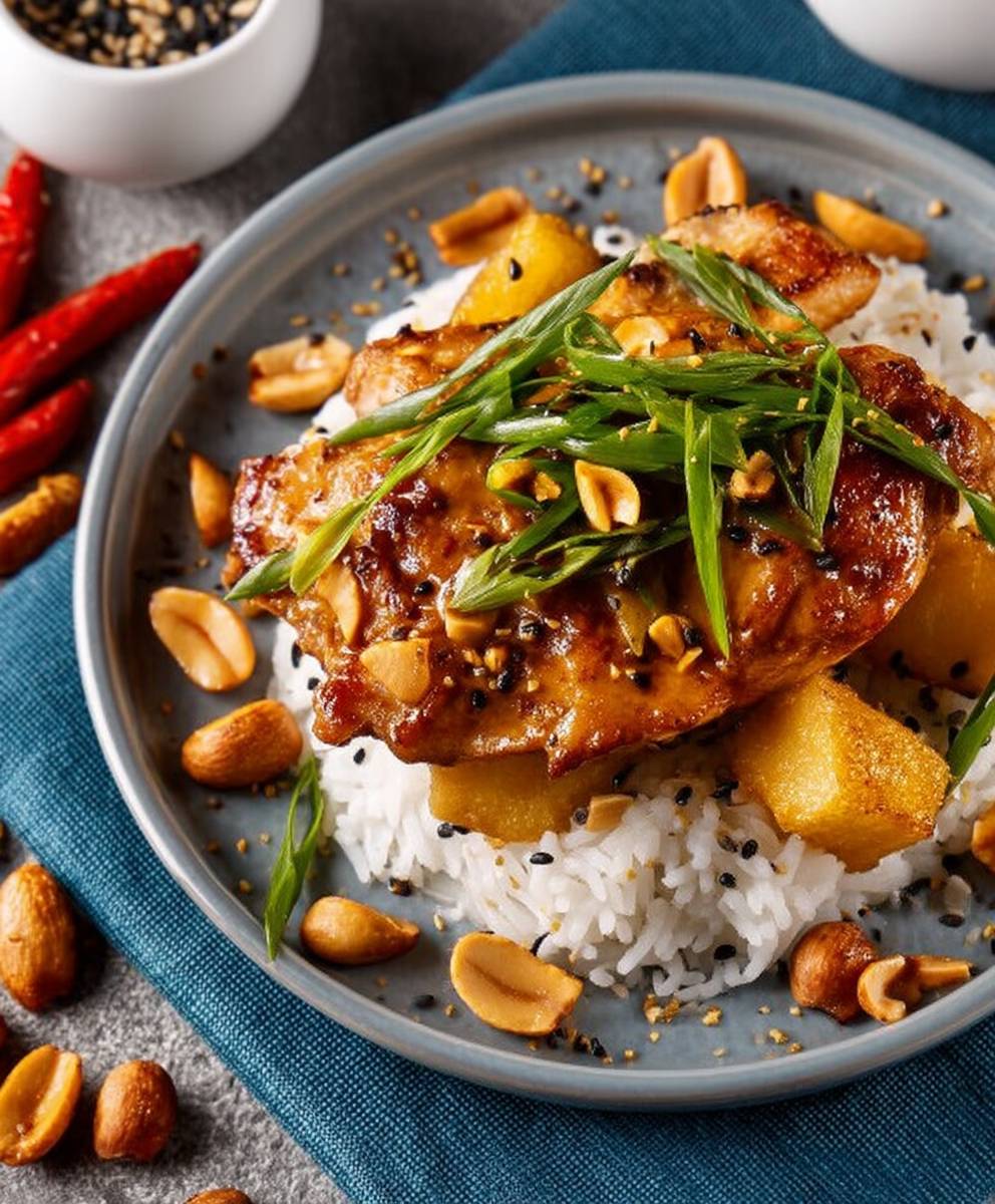 Poulet cacahuètes facile