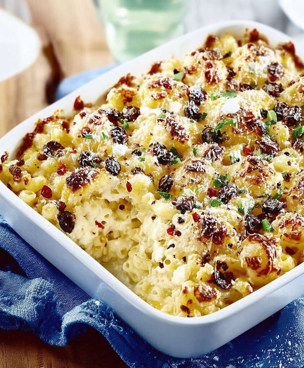 Gratin de macaronis trois fromages