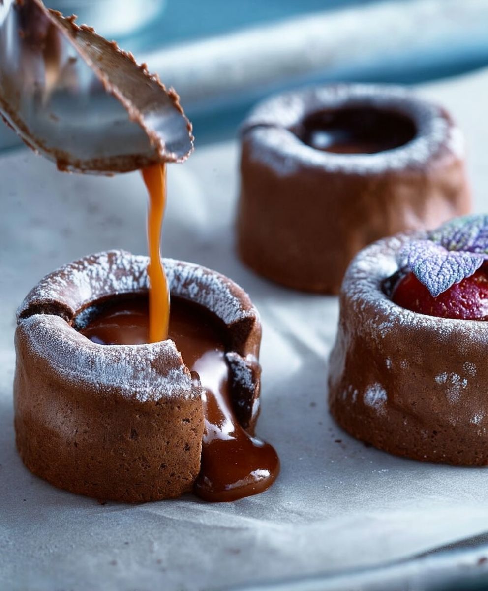 Coulants chocolat caramel