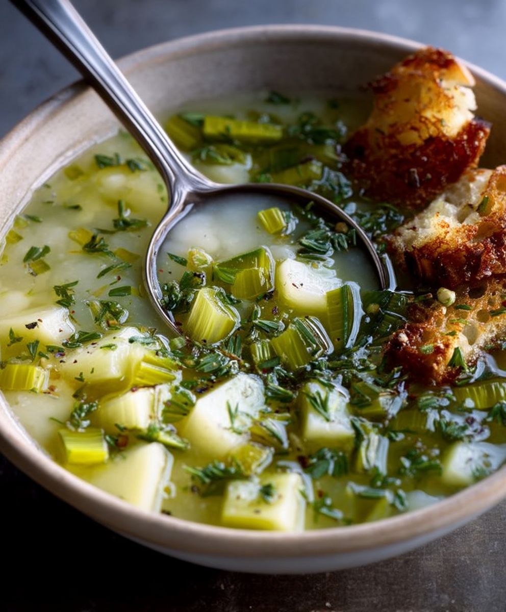 Potage poireaux pommes de terre