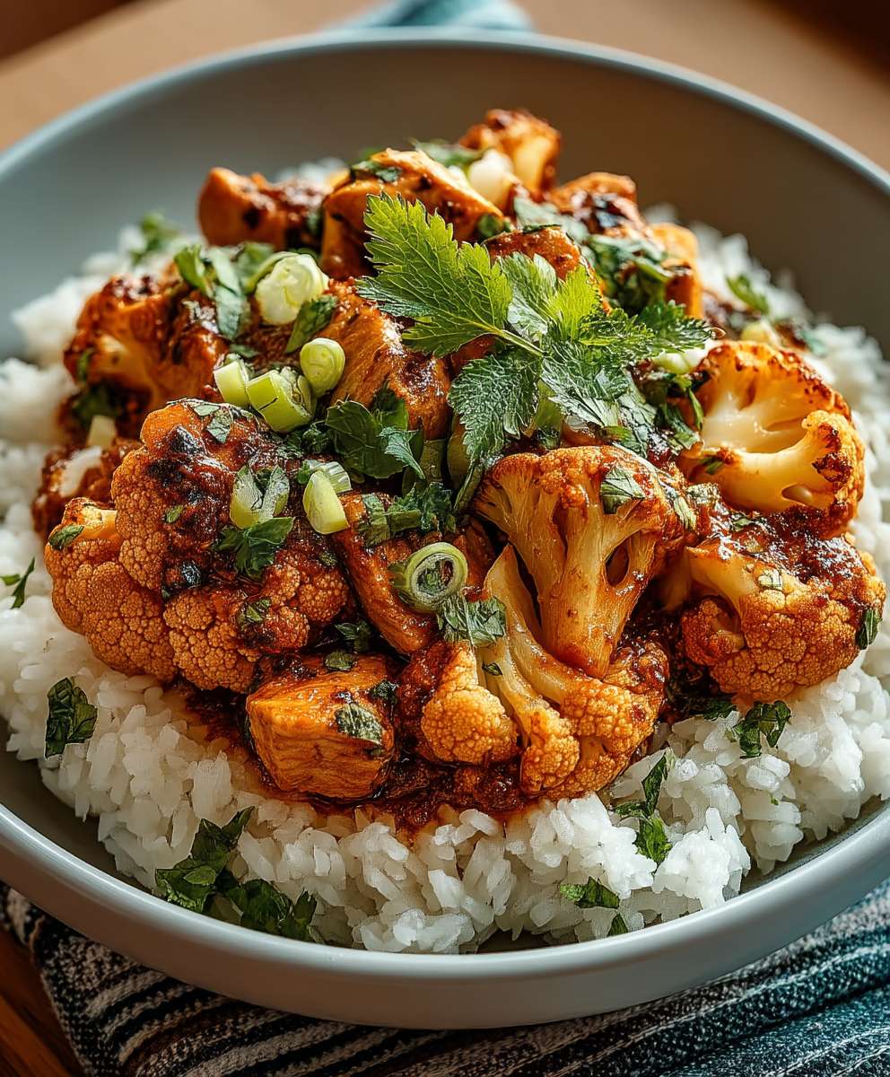 Chou fleur poulet indien