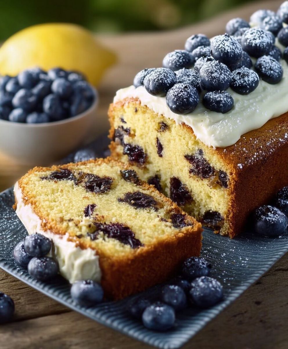 Cake citron myrtilles
