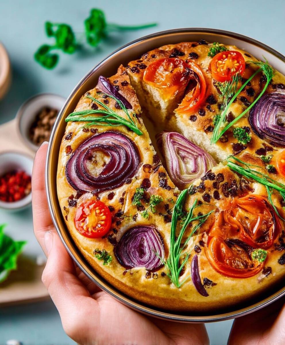 Foccacia fleurie facile