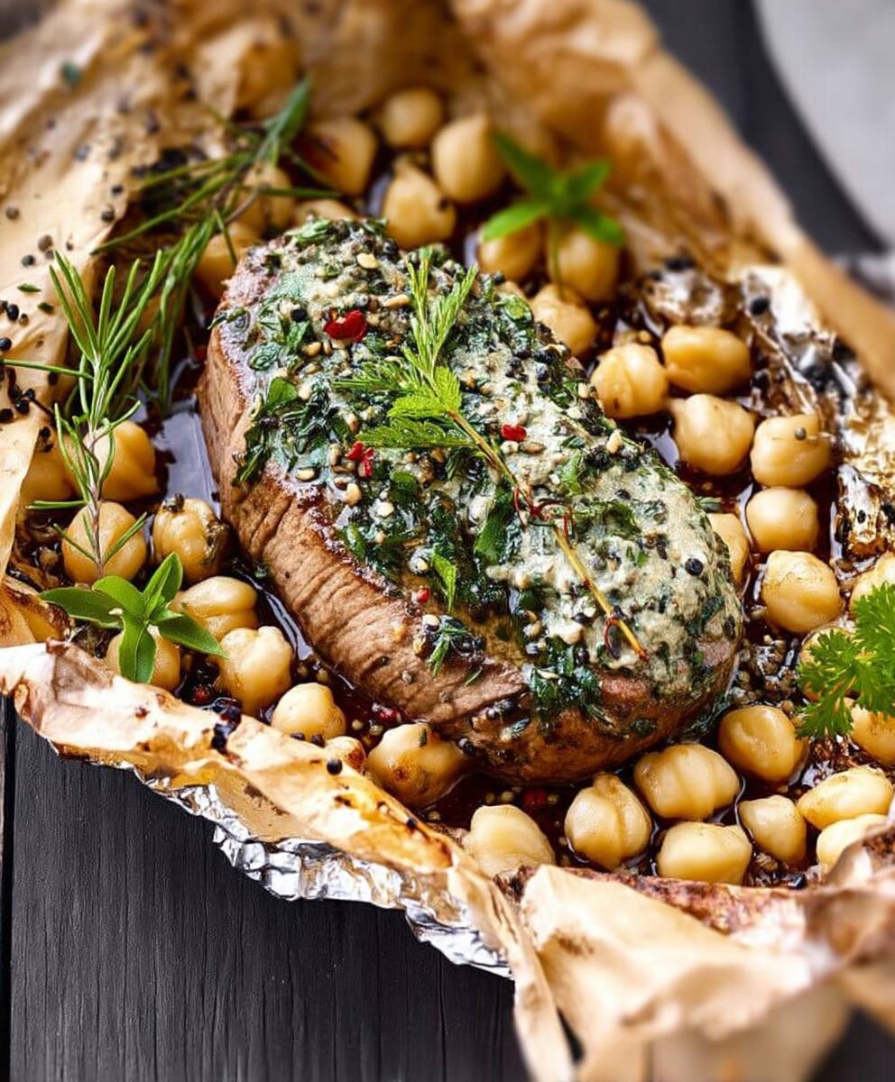 Filet mignon en papillote