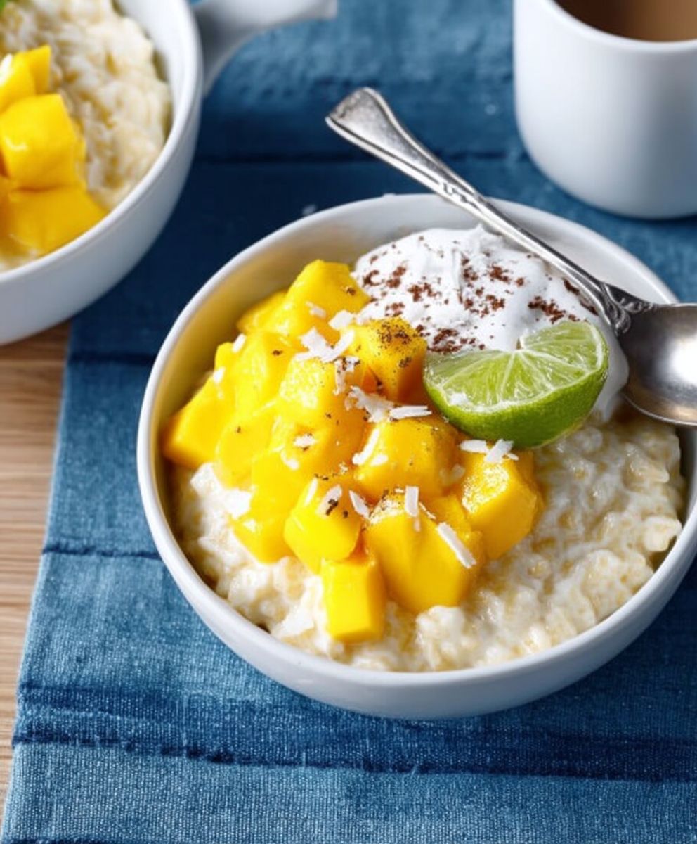 Riz au lait mangue crémeux