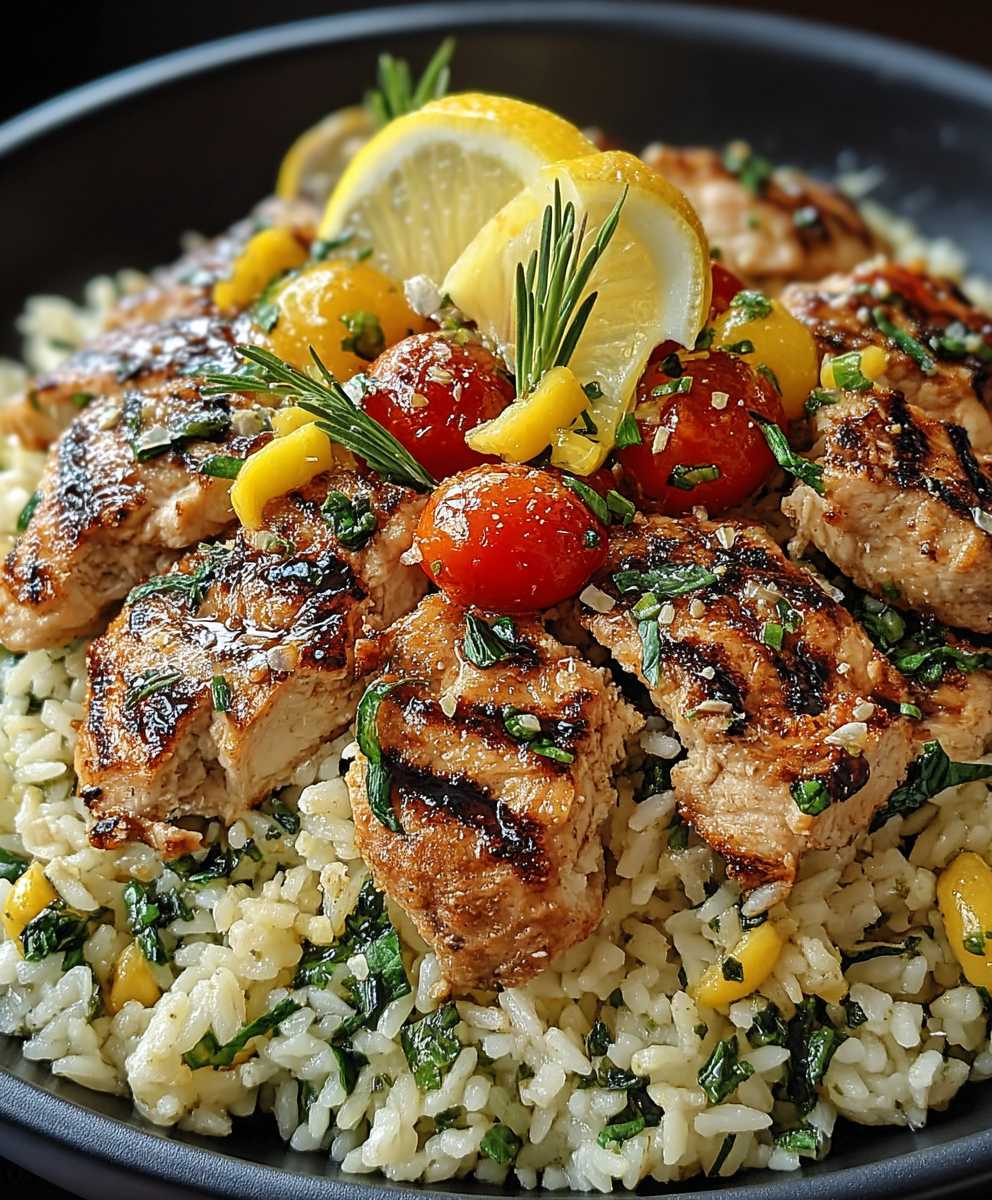 Poulet grec riz citron