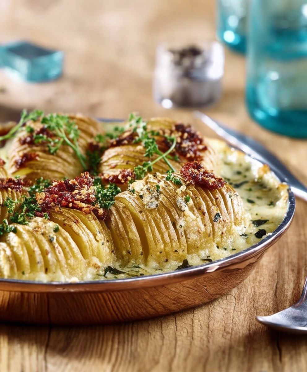 Gratin hasselback pommes de terre