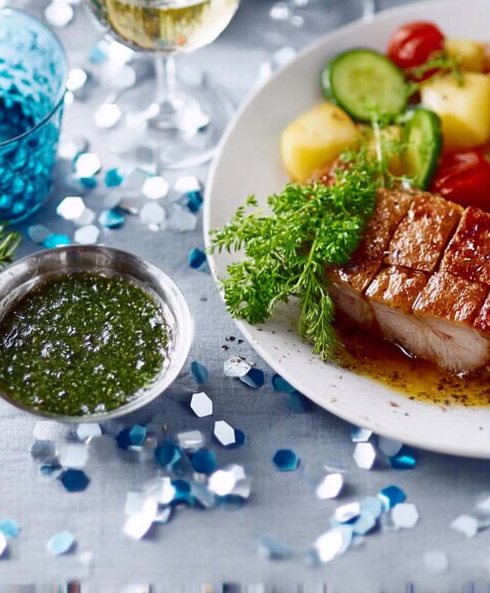 Rôti de porc mariné