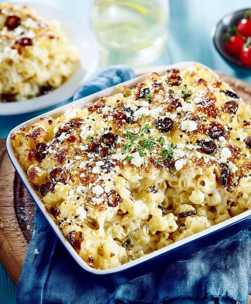 Gratin de macaronis trois fromages