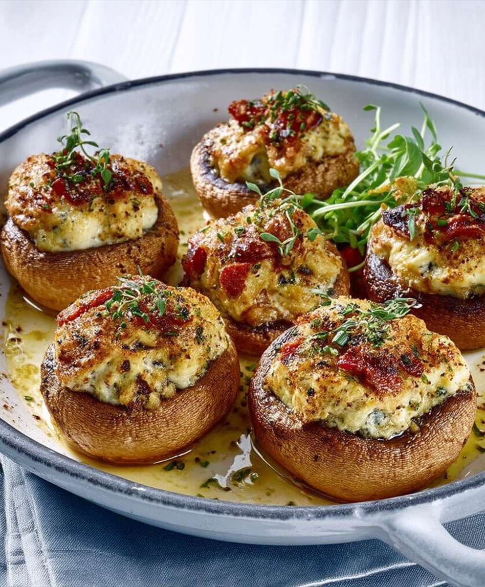 Champignons farcis facile