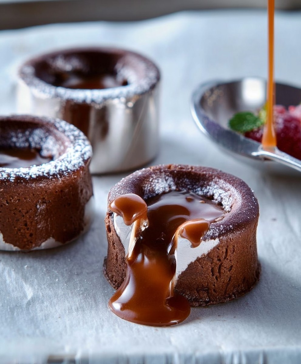 Coulants chocolat caramel