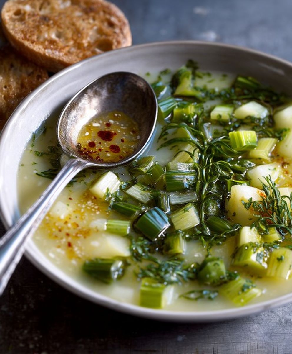 Potage poireaux pommes de terre