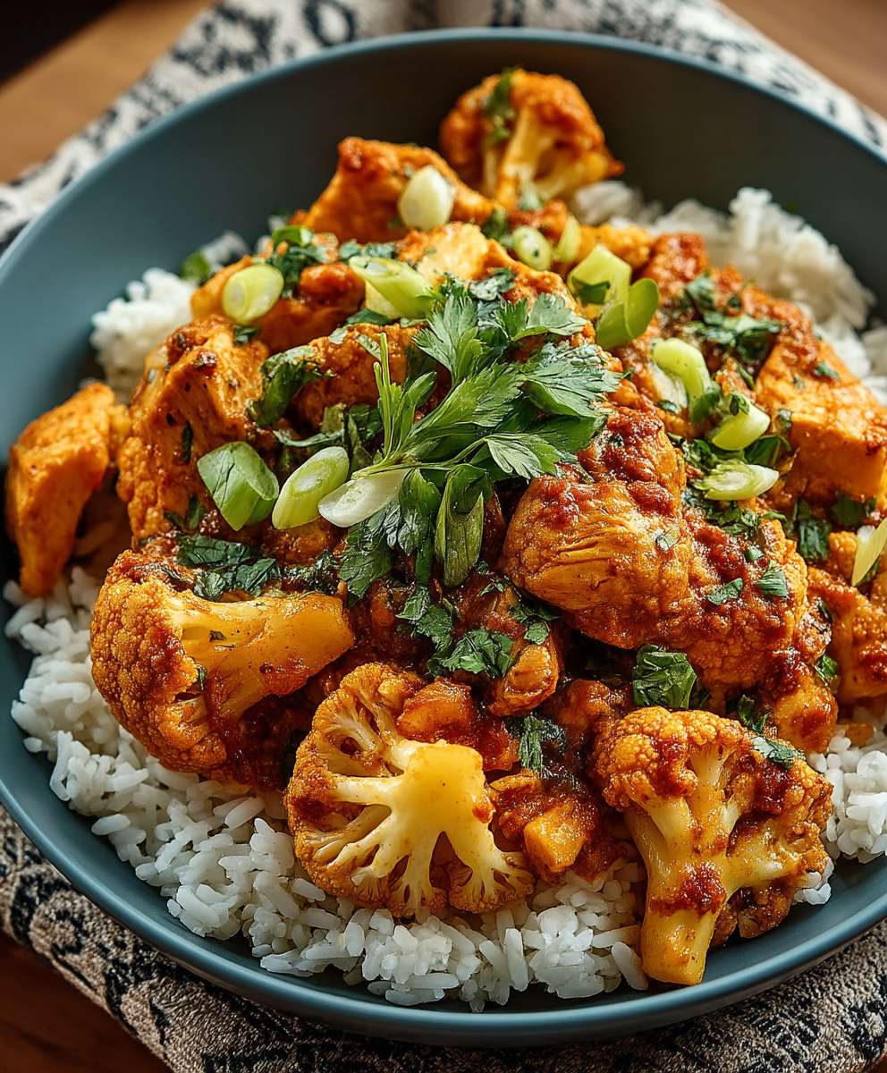 Chou fleur poulet indien
