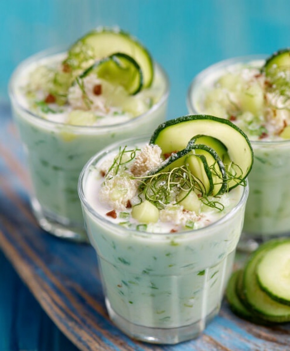 Soupe froide concombre