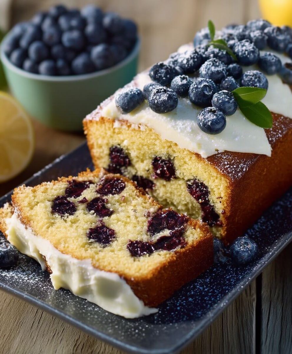 Cake citron myrtilles