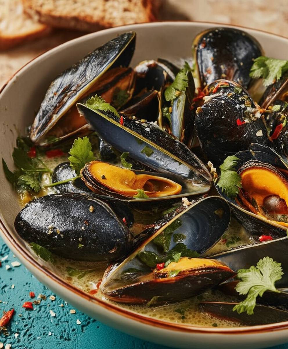 Moules au cidre crémeuses