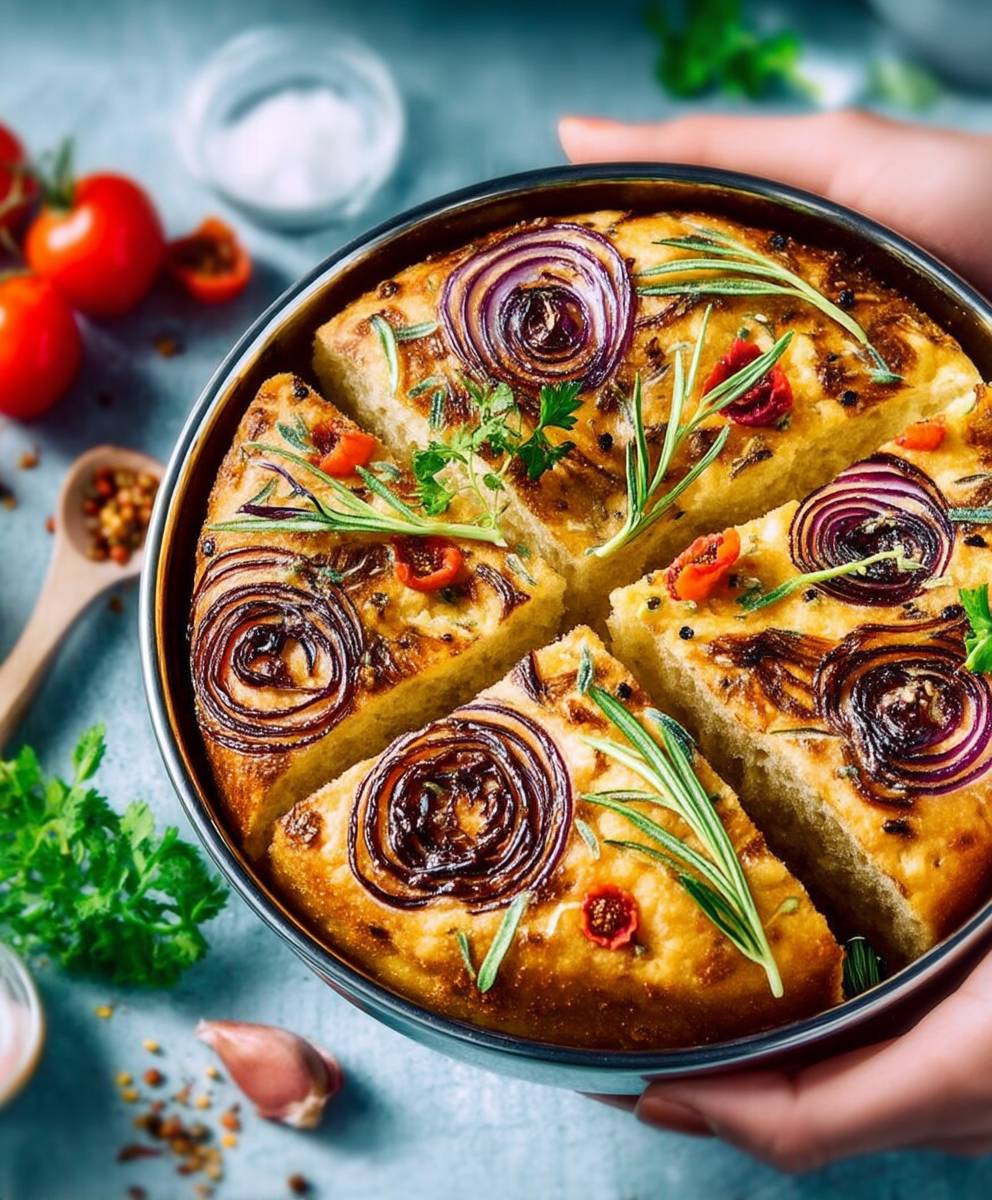 Foccacia fleurie facile