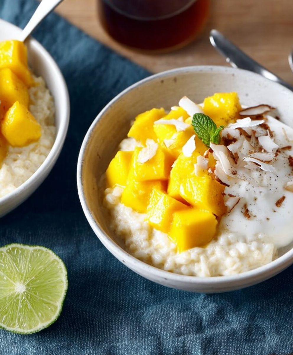 Riz au lait mangue crémeux