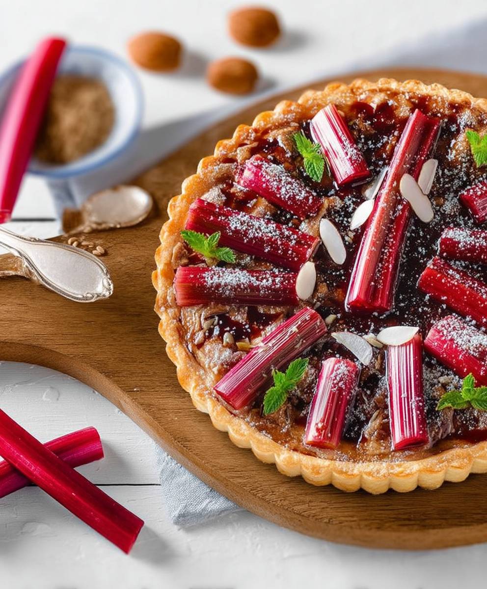 Tarte à la rhubarbe facile