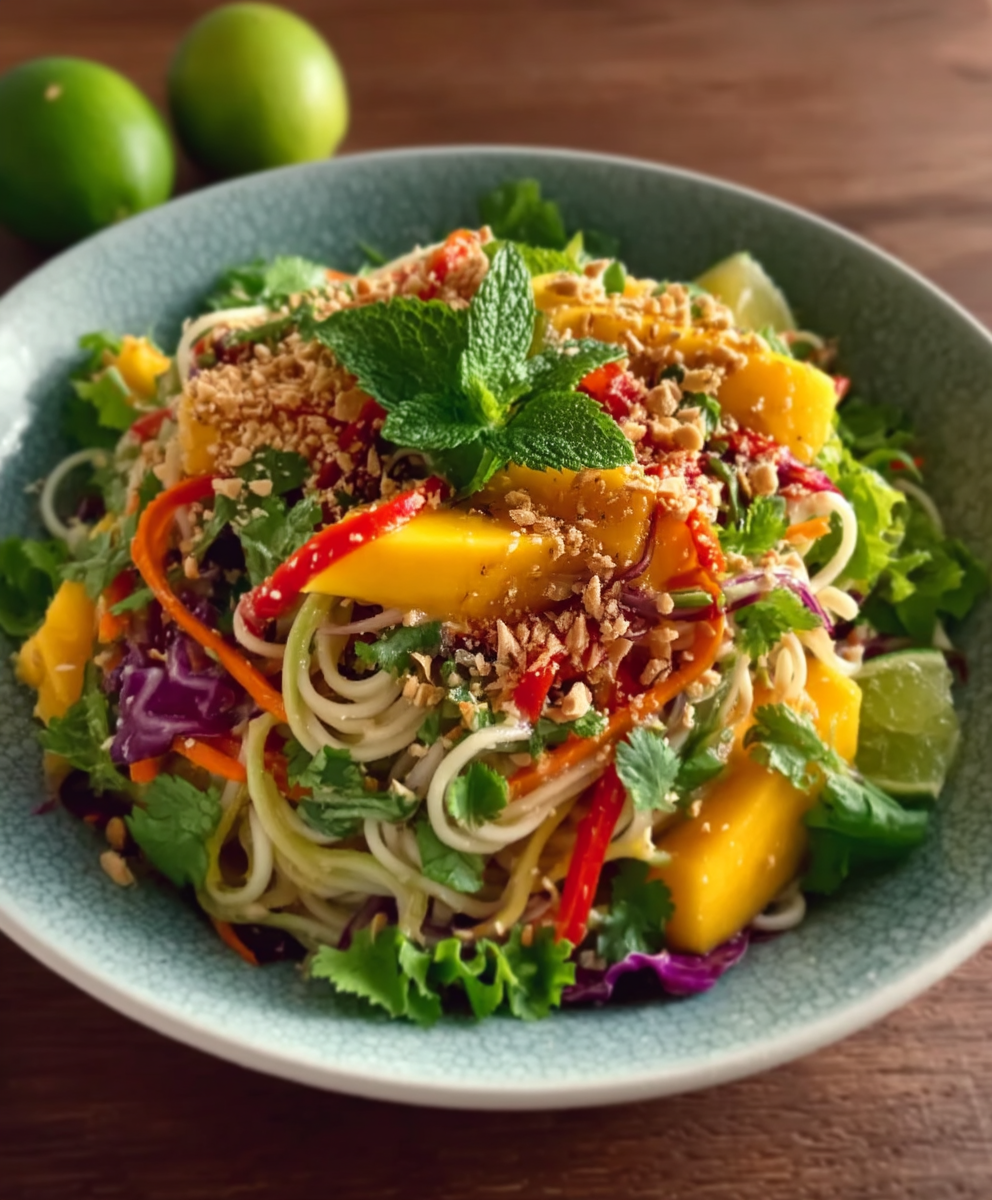 Salade nouilles thaï mangue
