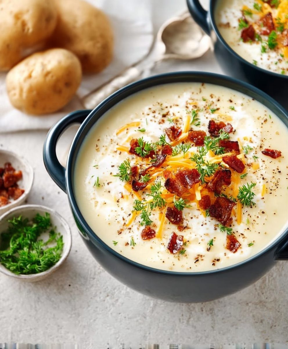 Soupe onctueuse pommes de terre hiver
