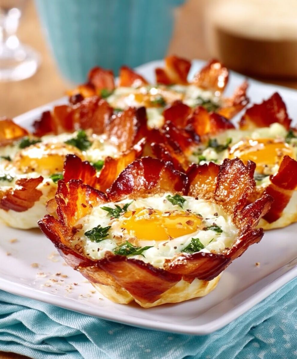 Nid de bacon aux oeufs