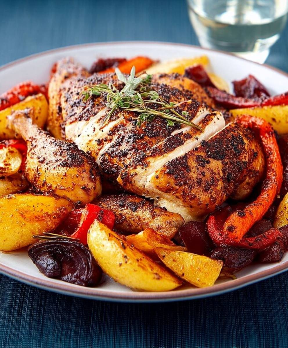 Poulet légumes rôtis