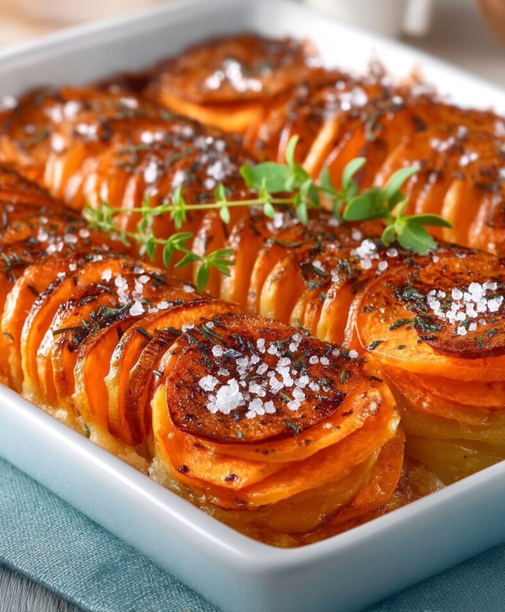 Gratin pommes de terre patates douces