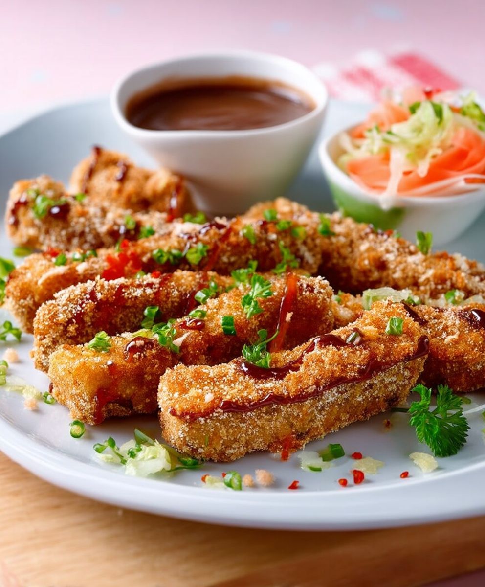 Fingers agneau panés sauce tonkatsu