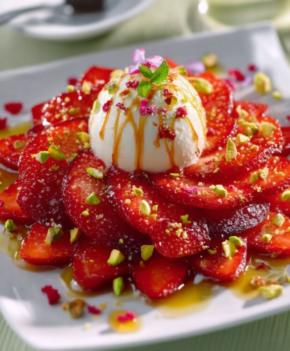 Rosace fraises orientale