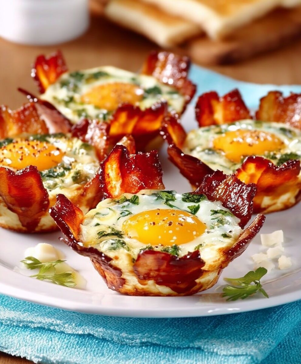 Nid de bacon aux oeufs
