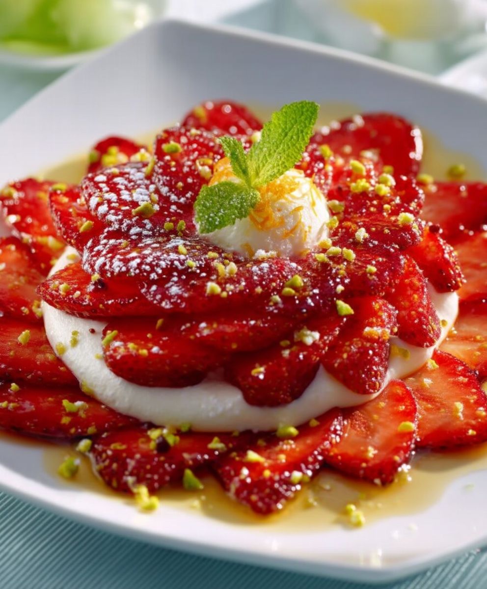 Rosace fraises orientale