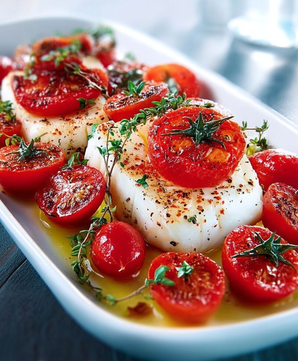 Filet de flétan à la tomate