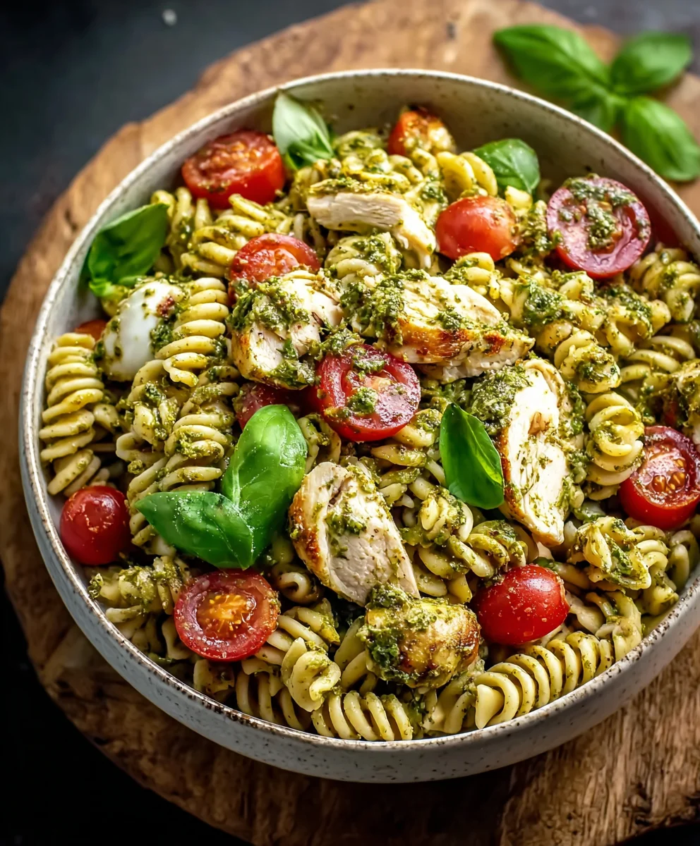 Salade de Pâtes Poulet Pesto: Fraîche & Facile pour l'Été