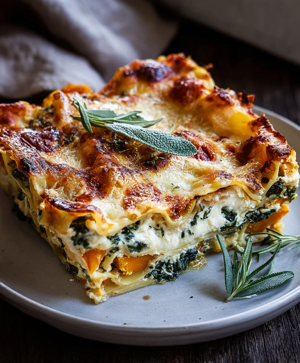 Lasagne d'Automne Cocooning : Épinards, Courge Butternut