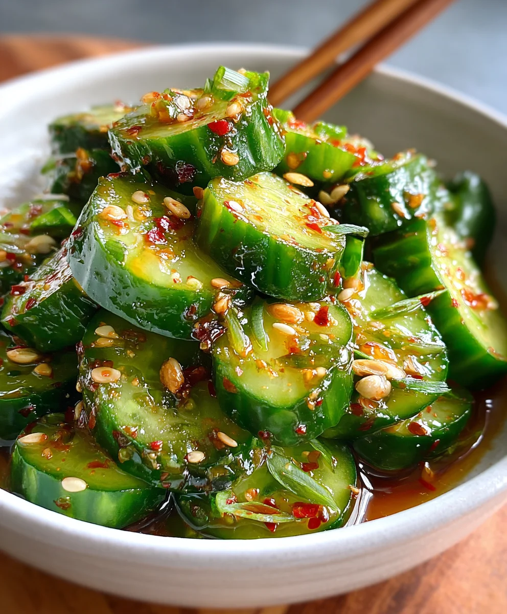 Salade de Concombre Asiatique Épicée Rapide & Irrésistible