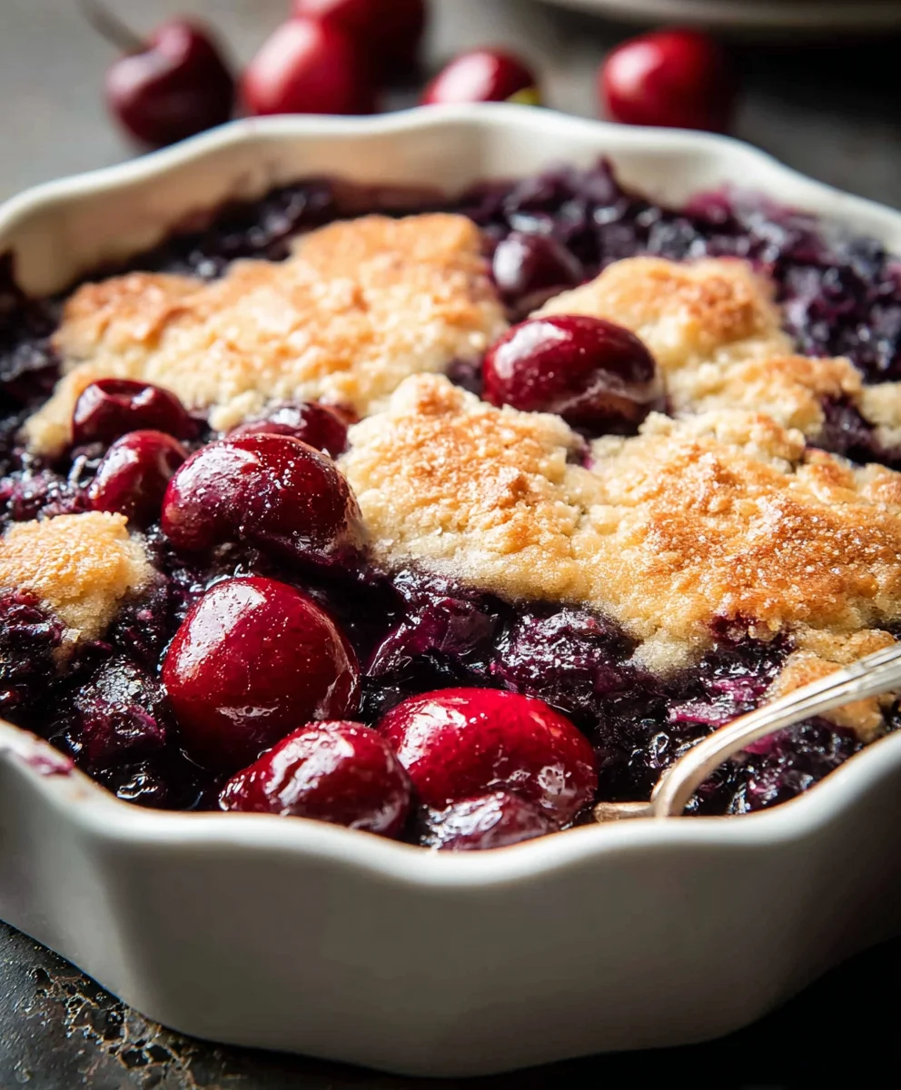 Cobbler aux cerises fraîches: un délice estival irrésistible